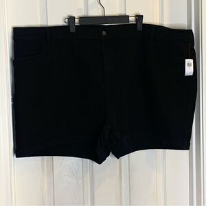 Old Navy Mid Rise Shorts Black Plus Size 28